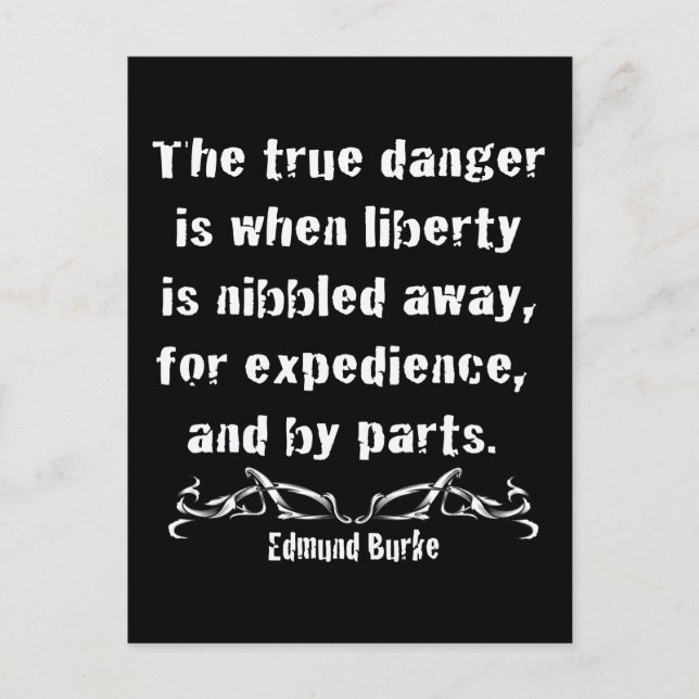 Postal La libertad se mordisca lejos (Anverso)