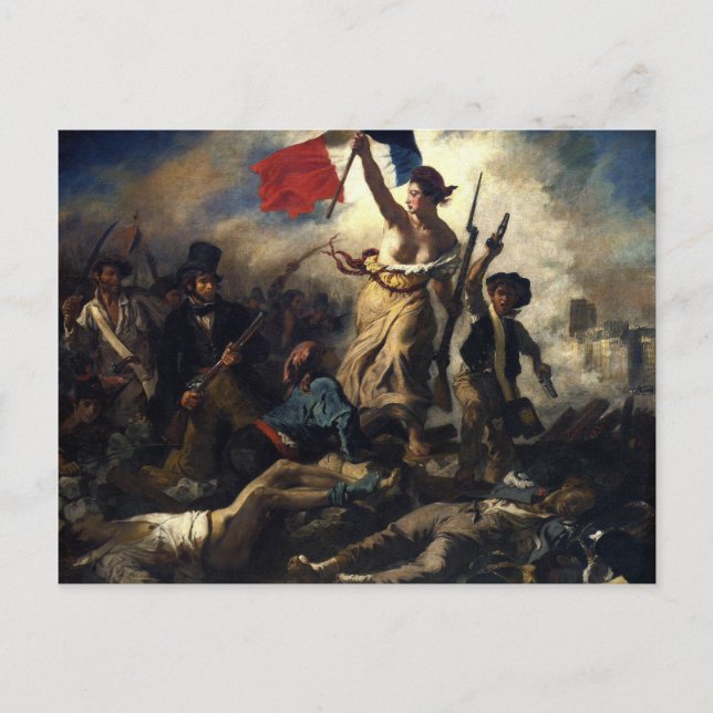 Postal La liberté guidant le peuple (Anverso)