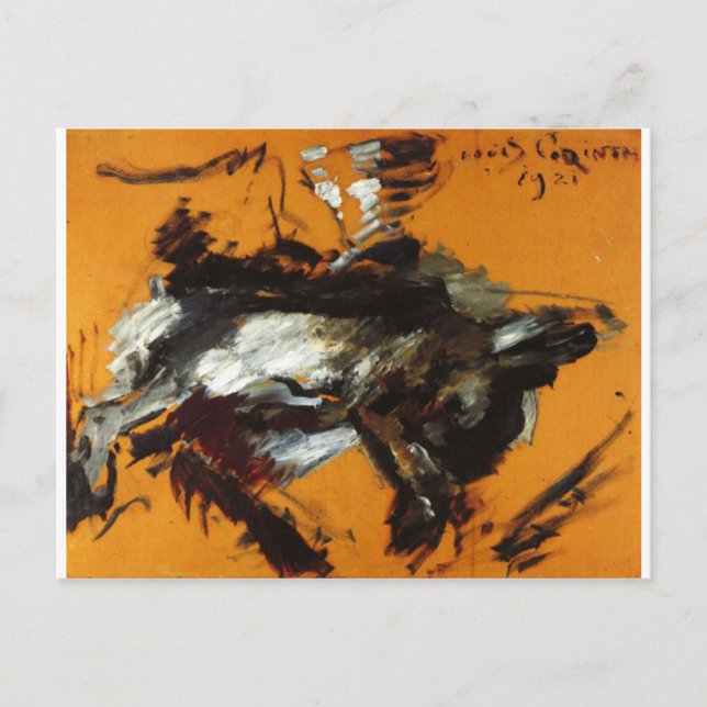 Postal La liebre de Lovis Corinth (Anverso)
