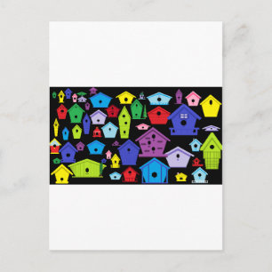 Postal La línea de "colección de casas de aves"