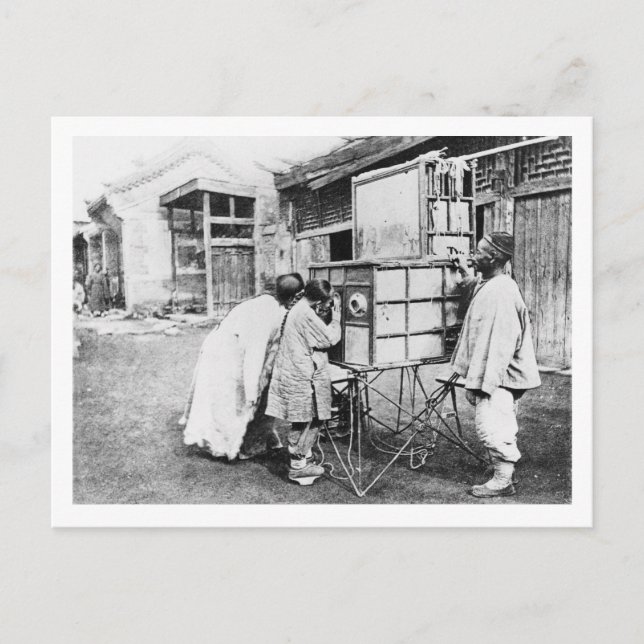 Postal La linterna mágica, c.1870 (foto b/w) (Anverso)