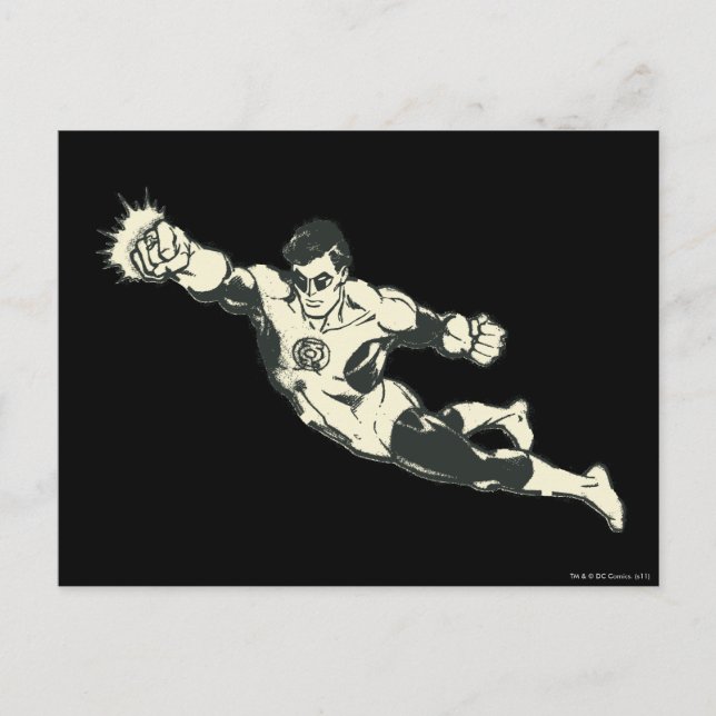 Postal La linterna verde perfora Grunge (Anverso)