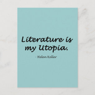Postal La literatura es mi utopía