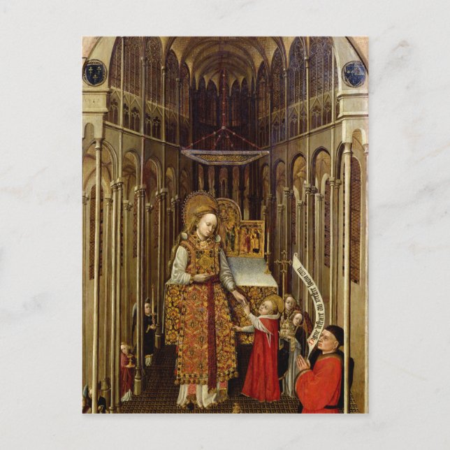 Postal La llamada de la Virgen (Anverso)