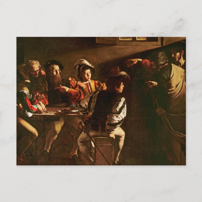 Postal La llamada de St Matthew, c.1598-1601 (Anverso)