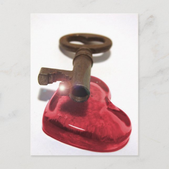 Postal La llave de mi corazón... (Anverso)