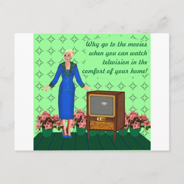 Postal La llegada de la televisión (Anverso)