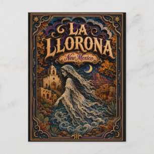 Postal La Llorona Nuevo México Popcut Leyendas