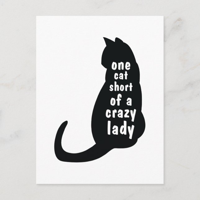 Postal La loca dama del gato (Anverso)