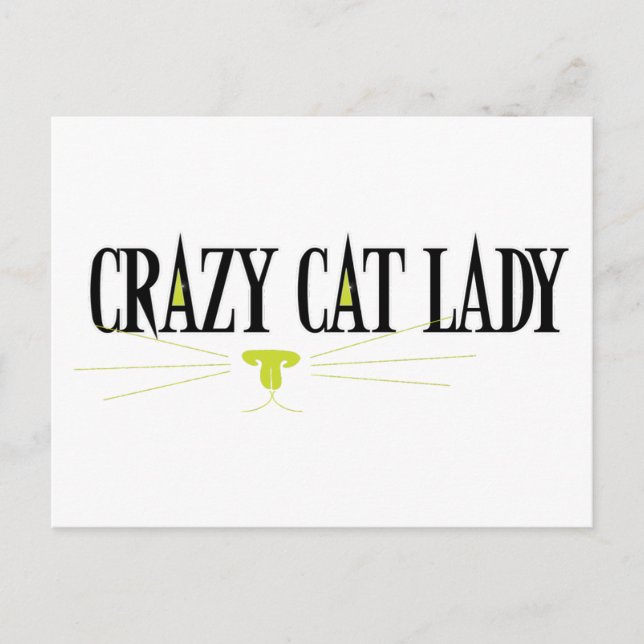 Postal La loca dama del gato (Anverso)