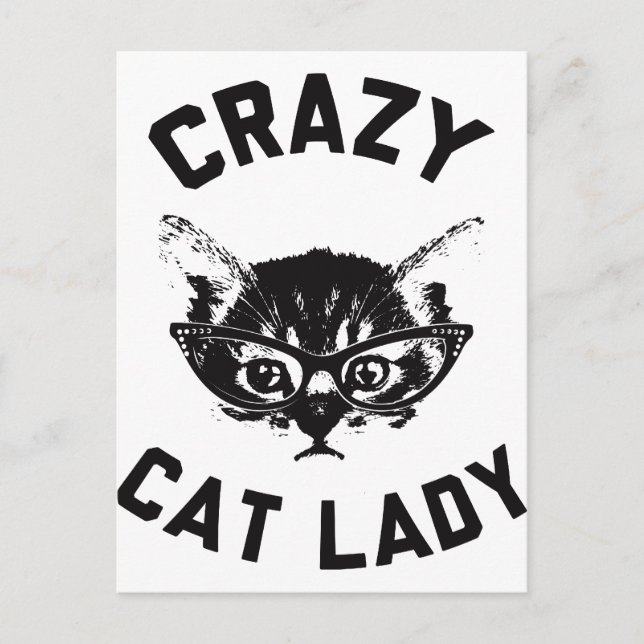 Postal La loca dama del gato (Anverso)