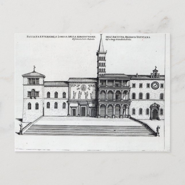 Postal La Loggia de la Benedicción del Viejo Vaticano (Anverso)