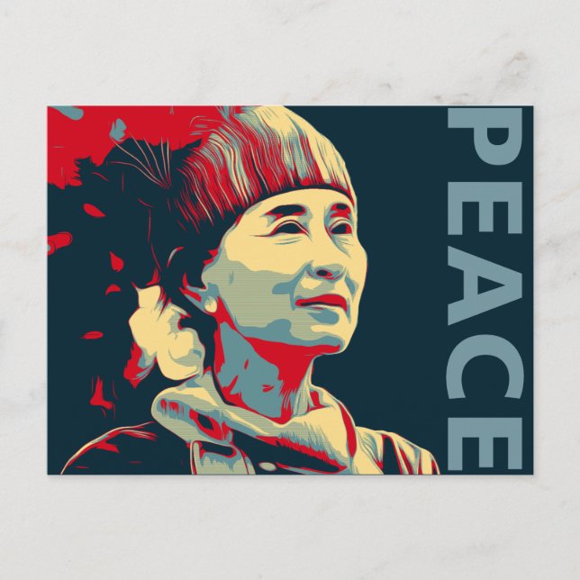 Postal LA LUCHA - Aung San Suu Kyi | Postcard Personaliza (Anverso)
