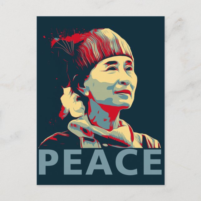 Postal LA LUCHA - Aung San Suu Kyi | Postcard Personaliza (Anverso)