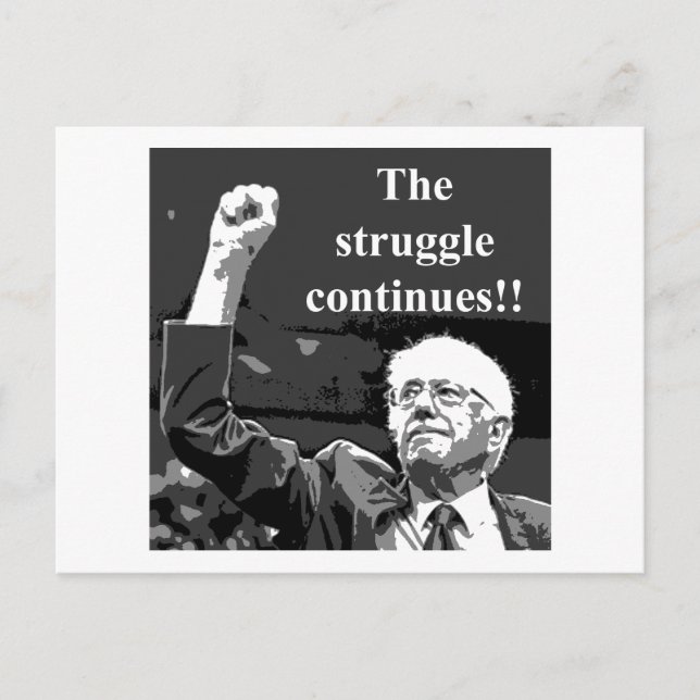Postal La lucha continúa (Anverso)