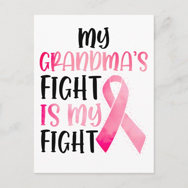 Postal La lucha de mi abuela es mi lucha contra el cáncer (Anverso)
