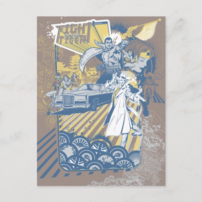 Postal La lucha del tigre (Anverso)