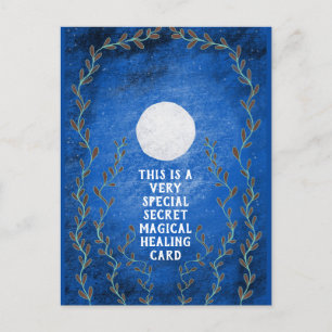 Postal La luna espiritual mágica nocturna secreta se recu