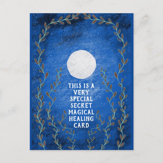 Postal La luna espiritual mágica nocturna secreta se recu (Anverso)