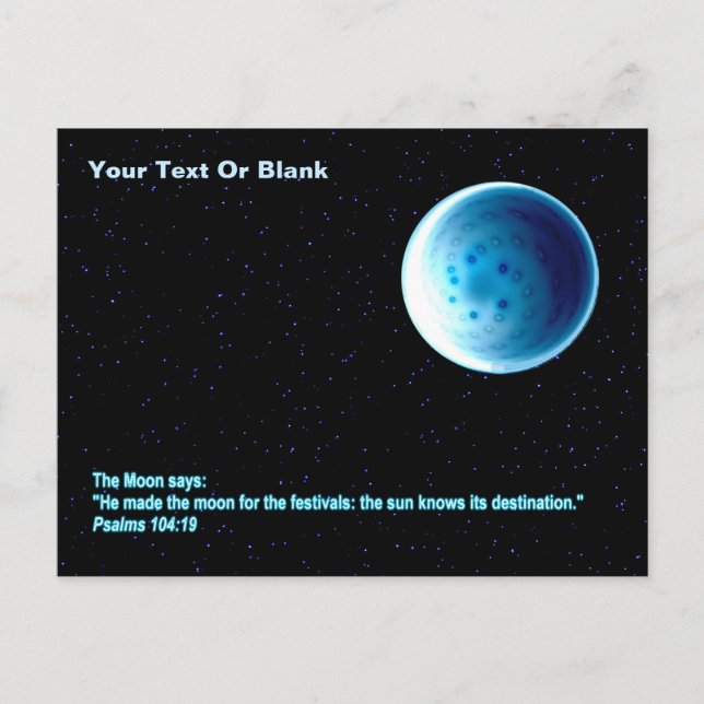 Postal La luna - Perek Shirah (Anverso)