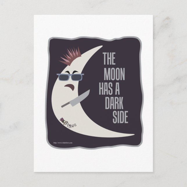 Postal La Luna Tiene Una Parte Oscura (Anverso)