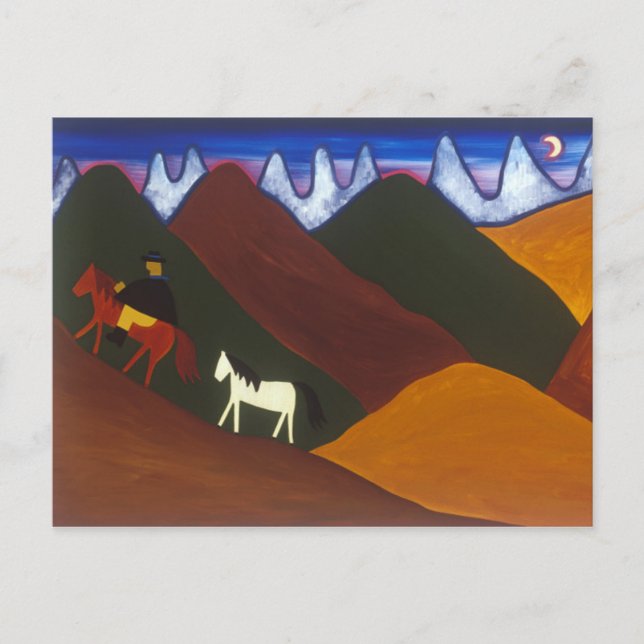Postal La Luna y el Puma despidiendo (Anverso)