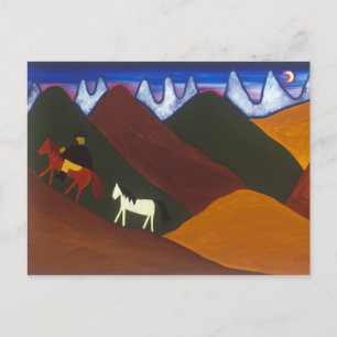 Postal La Luna y el Puma despidiendo