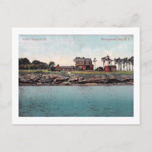 Postal La luz de la isla de Gould, la cosecha de Narragan