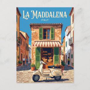 Postal La Maddalena Town Italia