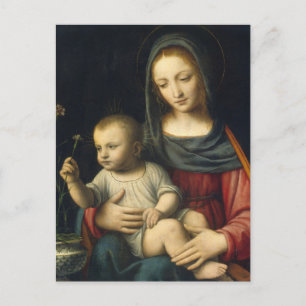 Postal La Madonna del clavel, Bernardino Luini