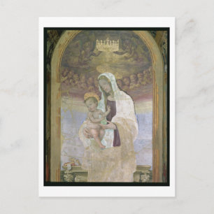 Postal La Madonna y el Niño, un detalle del tabernáculo