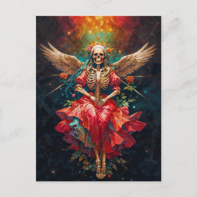 Postal La Madre de la Transformación Santa Muerte (Anverso)