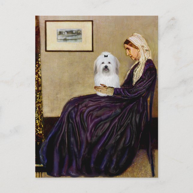 Postal La madre de Whistler - Coton de Tulear 2 (Anverso)