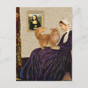Postal La madre de Whistler - gato Persa rojo