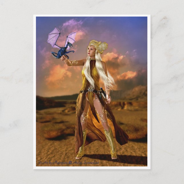 Postal La madre del dragón (Anverso)