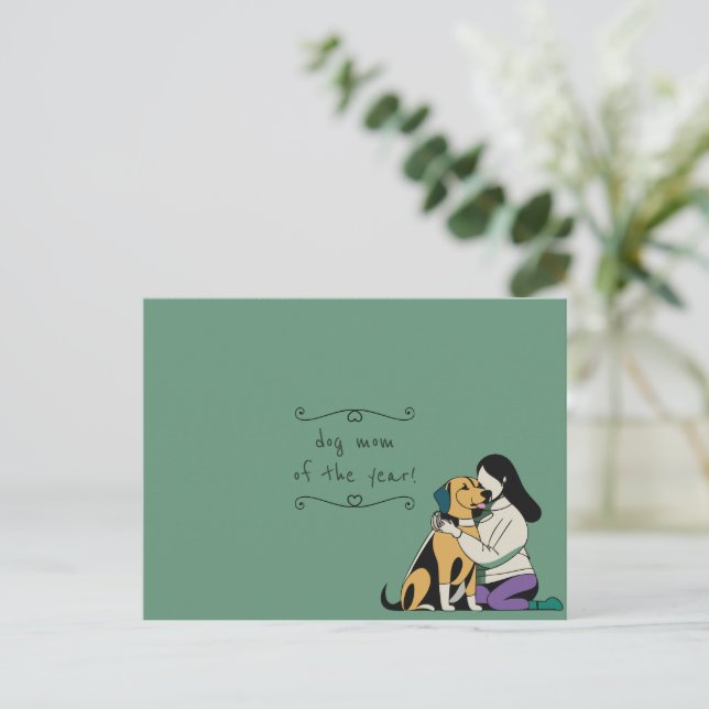 Postal La madre del perro del año (Anverso de pie)