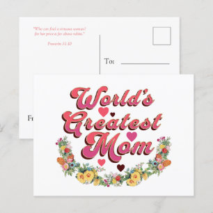 Postal La madre más grande del mundo floral