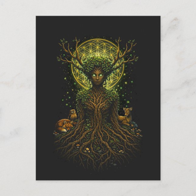 Postal La Madre Verde (Anverso)