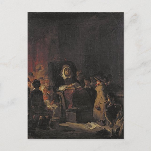 Postal La maestra (Anverso)