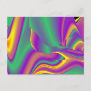 Postal La magia de los colores abstracta el arte pluviomé