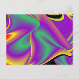 Postal La Magia de los Colores Abstracto Arcoíris 3D