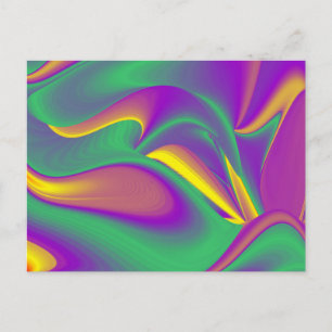 Postal La Magia de los Colores Abstracto Arcoíris 3D