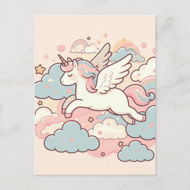Postal La Magia de los Unicornios (Anverso)