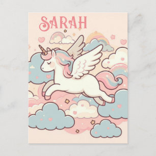 Postal La Magia de los Unicornios (Personaliza con Nombre