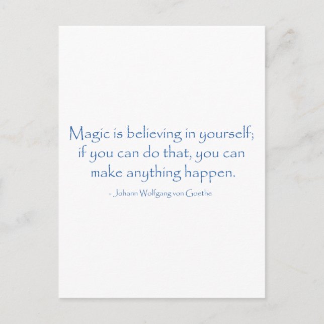 Postal La magia es creyente (Anverso)