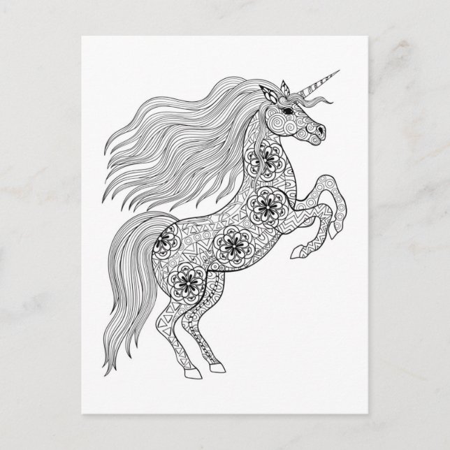 Postal La magia inspirada de Unicornio (Anverso)