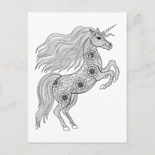 Postal La magia inspirada de Unicornio