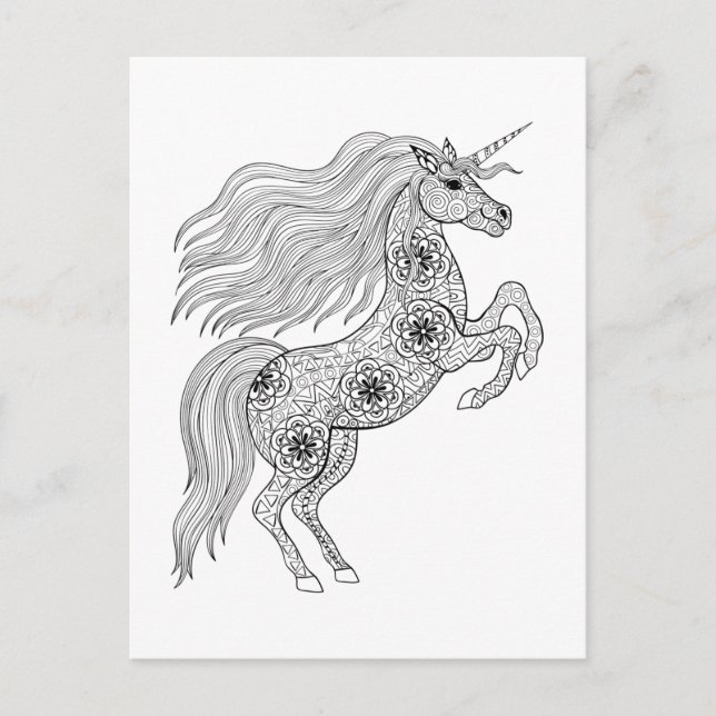 Postal La magia inspirada de Unicornio (Anverso)