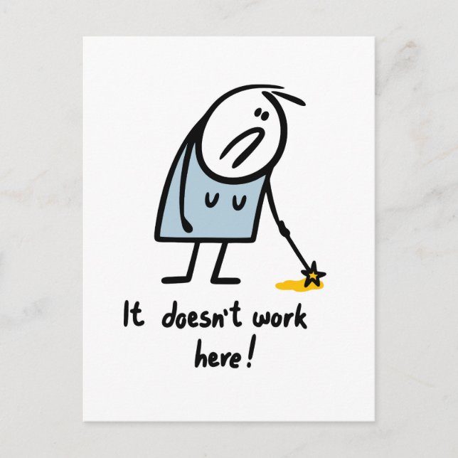 Postal La magia no funciona (Anverso)