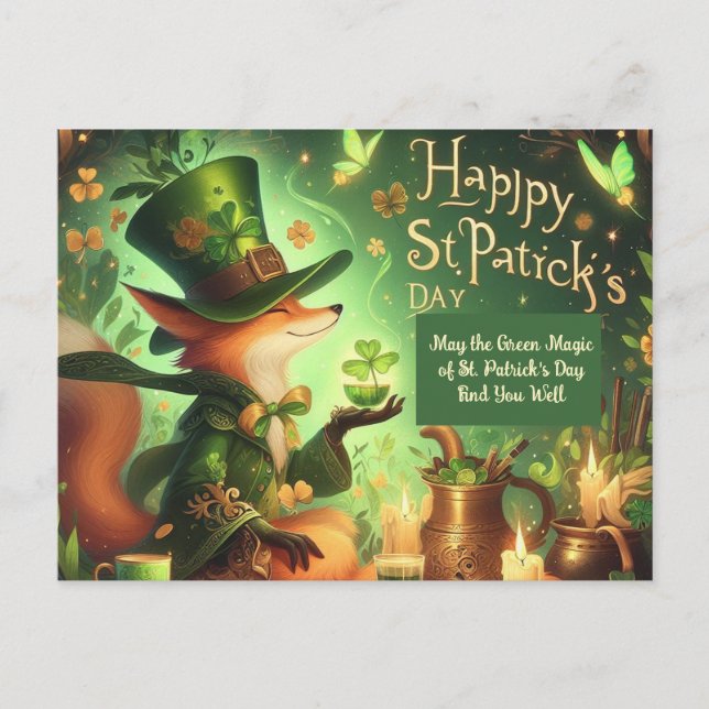 Postal La magia verde del Día de San Patricio te encuentr (Anverso)